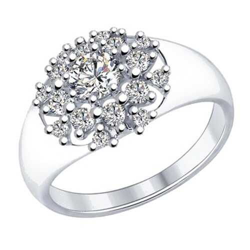 Кольцо женское SOKOLOV из серебра со Swarovski Zirconia 89010052 р.18 в Канцлер