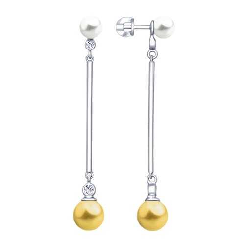 Серьги SOKOLOV из серебра с жемчугом Swarovski 94023014 в Канцлер