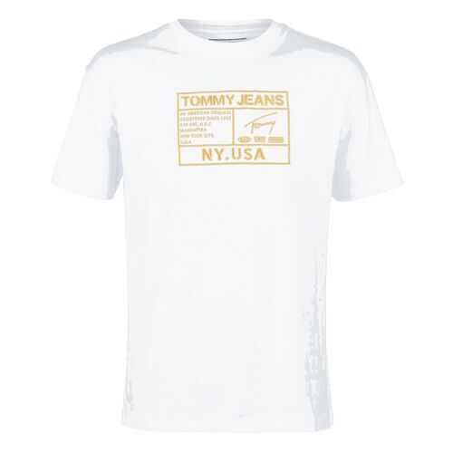 Футболка мужская Tommy Jeans DM0DM07848 YBR белая M в Канцлер