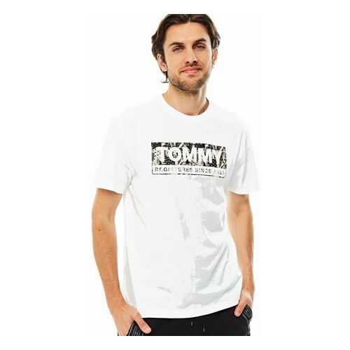 Футболка мужская Tommy Jeans DM0DM08671 BDS белая XXL в Канцлер