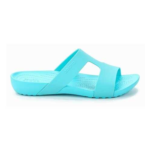 Шлепанцы женские Crocs Crocs serena slide w-1 голубые 37.5 RU в Канцлер
