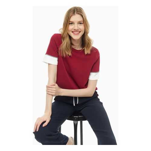 Блуза женская Tommy Hilfiger WW0WW25314 840 бордовая 4 US в Канцлер
