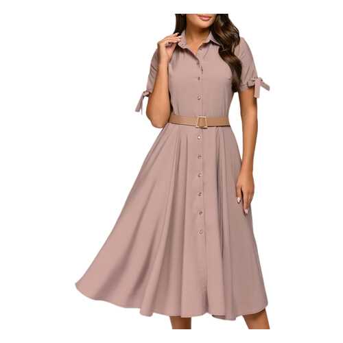 Платье-рубашка женское D&M by 1001DRESS 0112001-01962BG бежевое M в Канцлер